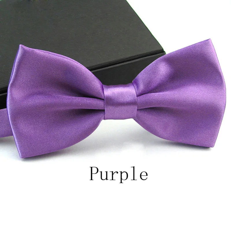 purple Галстук-бабочка мужской Одноцветный Свадебный галстук-бабочка для мужчин конфетного цвета галстук-бабочка бабочки YJB0001 - Цвет: purple