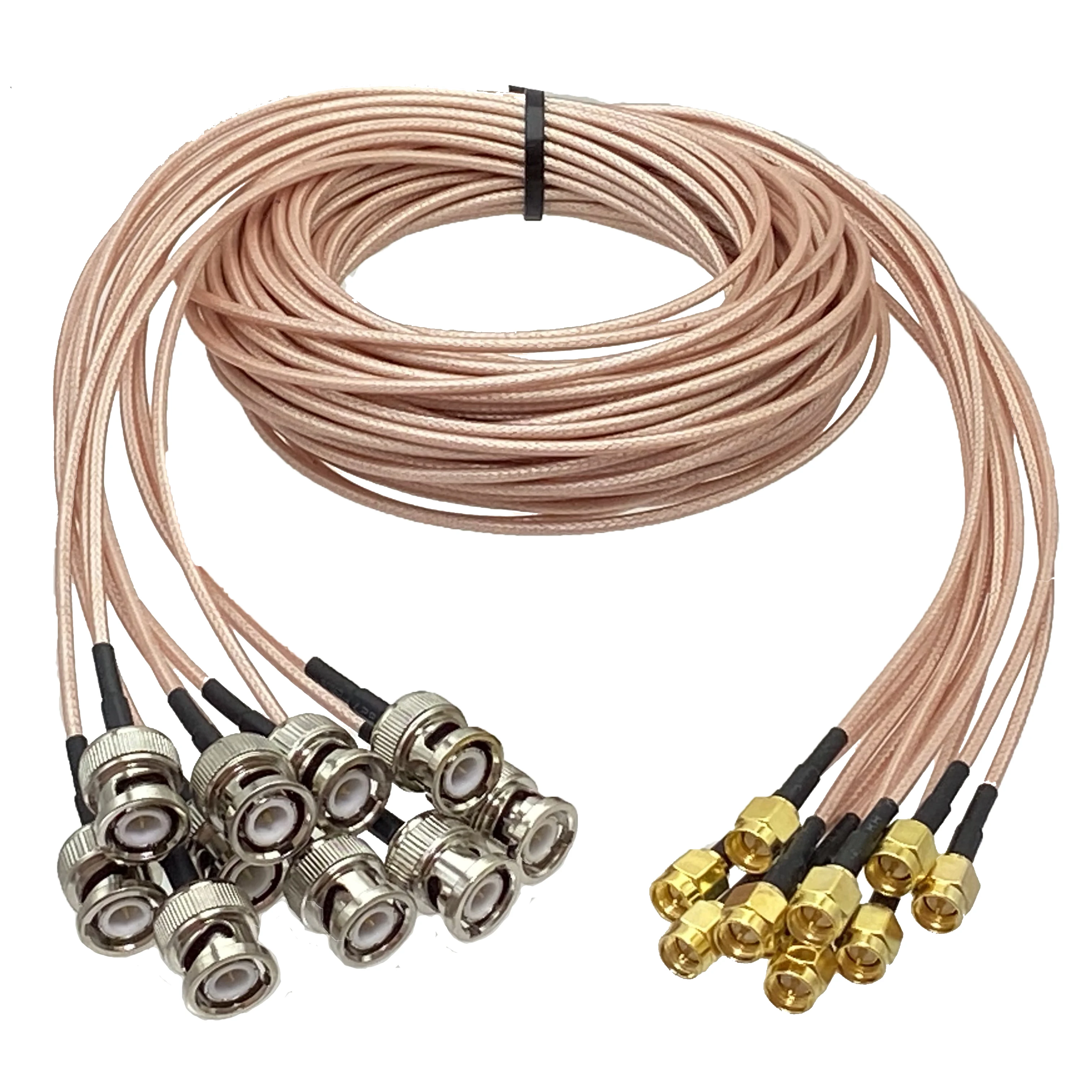 Bnc Macho Plug para Sma Macho Crimp Conector rf Pigtail Cabo Coaxial Jumper Terminais de Fio 4em10 em Rg316