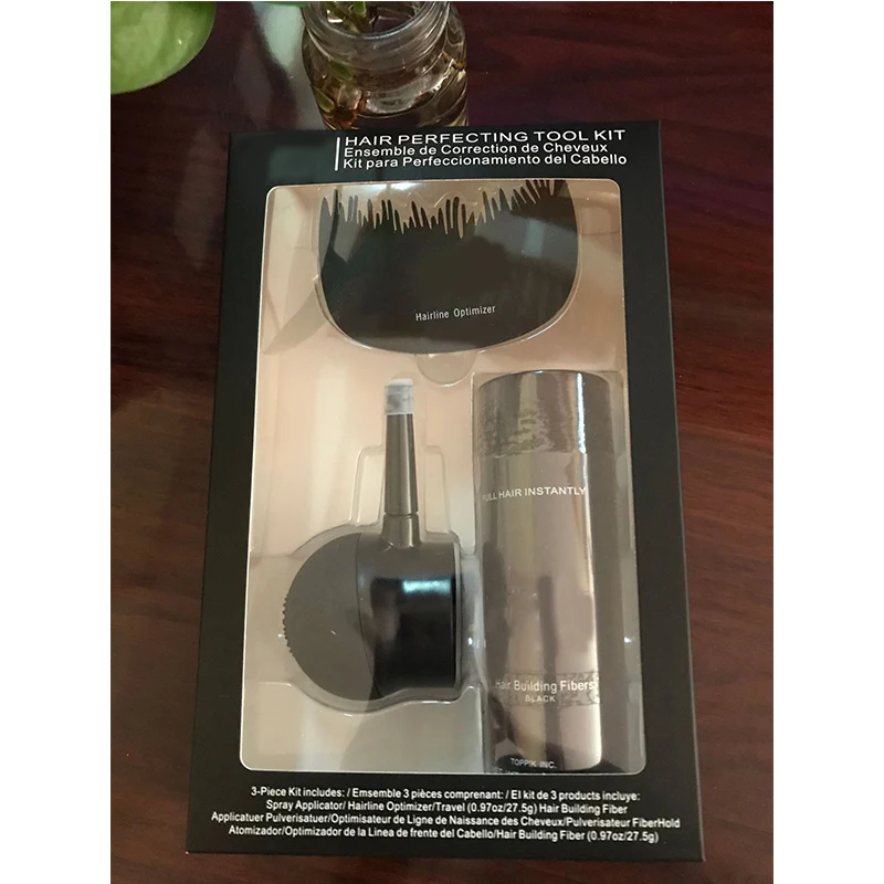 Paquete de caja de las fibras del cabello de queratina de fibra superior Spray espesante pelo fibras de construcción Kit/conjunto