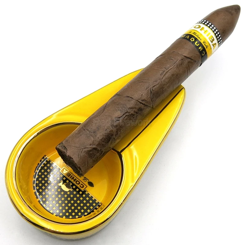 COHIBA мини 1 держатель Пепельница 4 цвета Керамическая противоскользящая карманная пепельница для сигарет портативная Cohiba