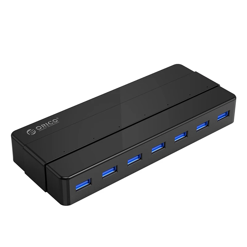 ORICO концентратор USB 3,0 7 портов с 12 В адаптер питания USB адаптер OTG разветвитель для ноутбуков Аксессуары