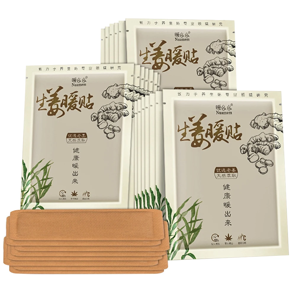 

10Pcs/ Lot Winter Ginger Heating Pad Self Adhesive Menstruation Body Warmer Sticker Warm Paste Pads Heat Long Lasting Patch