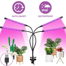 

LED Phyto Lamp Grow Light USB PhytoLamp Full Spectrum 5V 4 Heads Plant Light for Indoor Home Plants Flower Seeds Indoor Grow Box