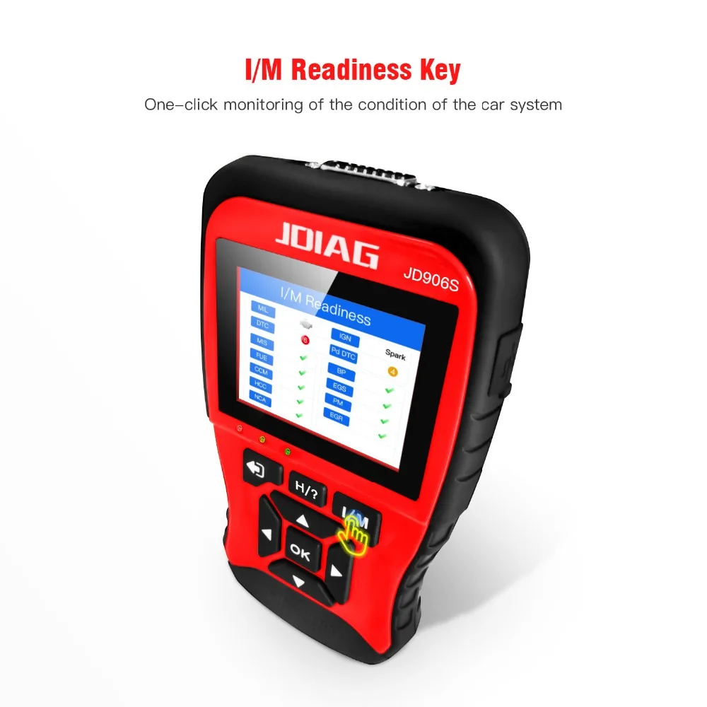 Профессиональный Jdiag JD906 JD906S автомобильный диагностический инструмент считыватель кодов OBD2 автомобильный сканер Инструменты для сканирования неисправностей PK KW450 AL519 AD310