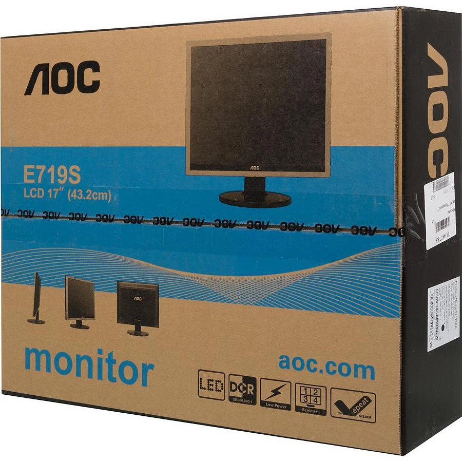Монитор AOC 17" e719sda(00/01) серебристый TN+film LED 5ms 5:4 DVI M/M Mat 250cd
