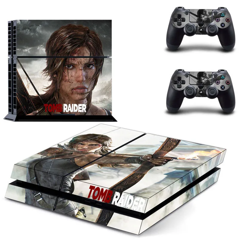 GCTM5130 PS 4 Tomb Raider стикер s PS4 игровая станция 4 виниловые наклейки для кожи Pegatinas для консоли playstation 4 и 2 контроллера - Цвет: GCTM5130
