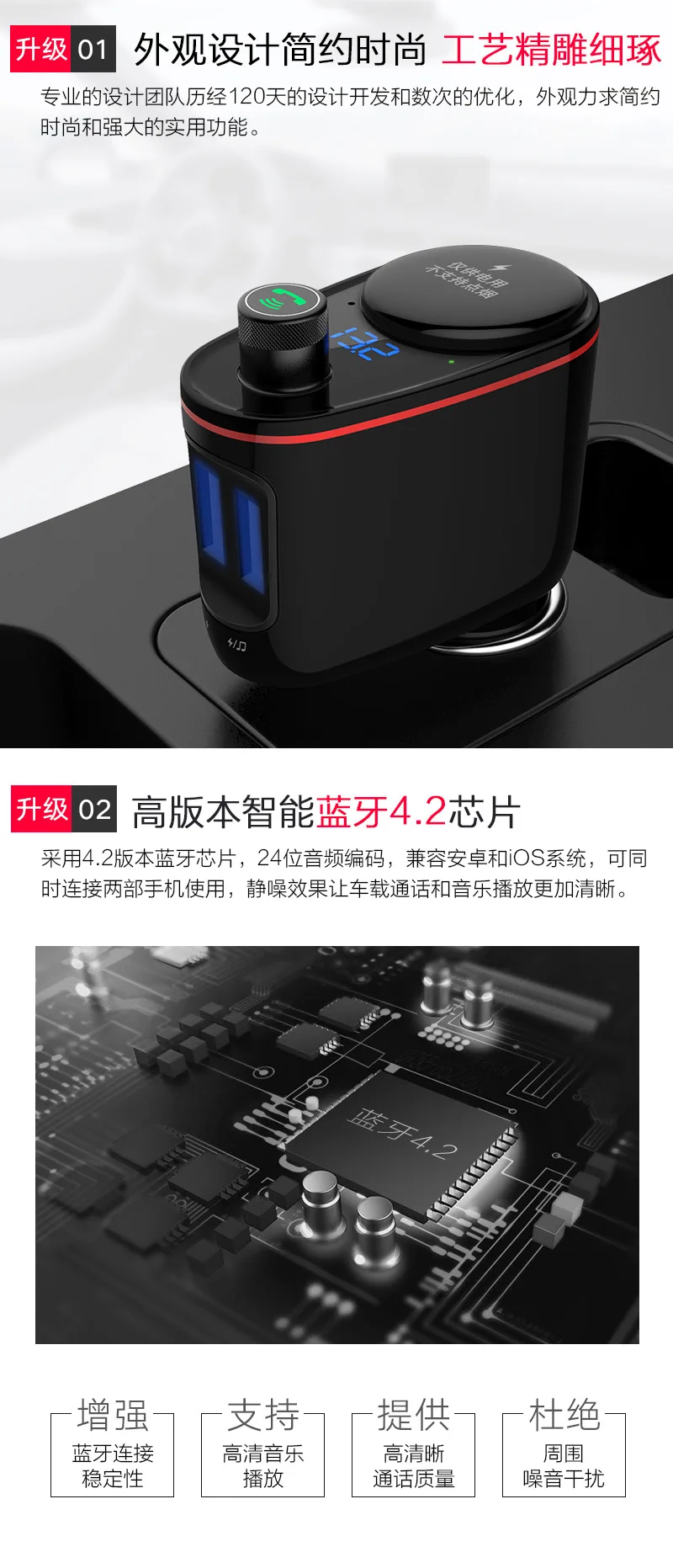 Напрямую от производителя стиль Bluetooth Hands-free автомобильный комплект USB привод MP3-плеер fm-передатчик прикуриватель быстрая C