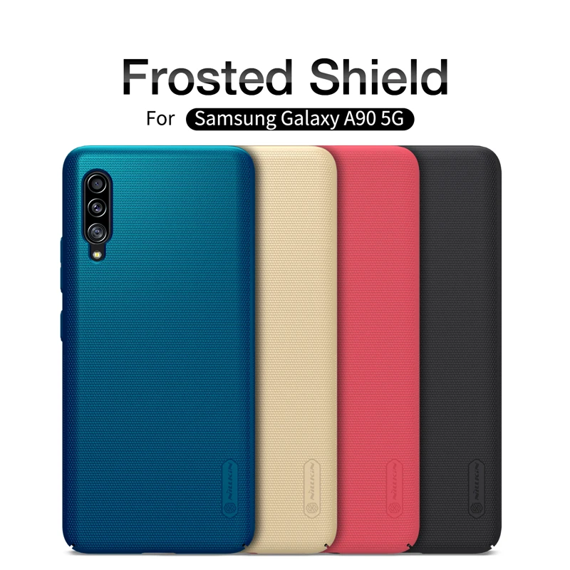 

For Samsung Galaxy A90 5G Case Cover NILLKIN Pure Frosted Shield Matte PC Hard Back Cover Case with Free Phone Holder