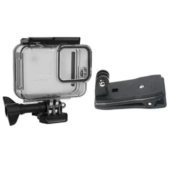 

60m Waterproof Housing Case Backpack Clamp Mount Set for Gopro Hero 8 Black