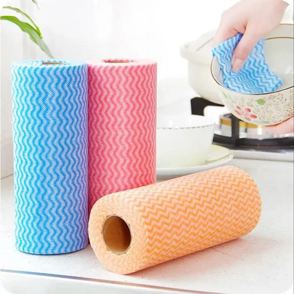 50 pieces/rolls disposable reusable kitchen rolls kitchen cloth rolls