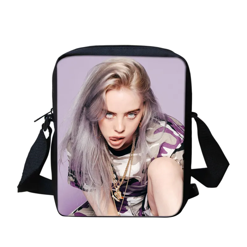 Billie Eilish Рюкзак Back To School 16 дюймов детская школьная сумка пакет для маленькой девочки распылитель ранцевого типа для подростков 3 шт./компл. школьная сумка mochila escolar - Цвет: LH1102E