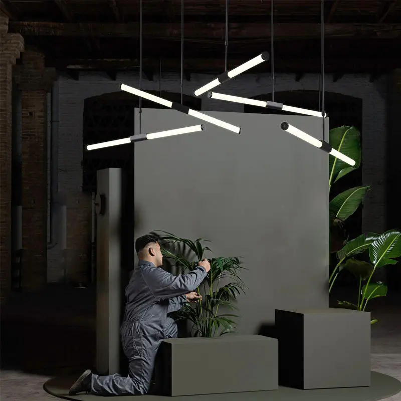 Современная люстра светодиодный освещение художественная офис защита глаз