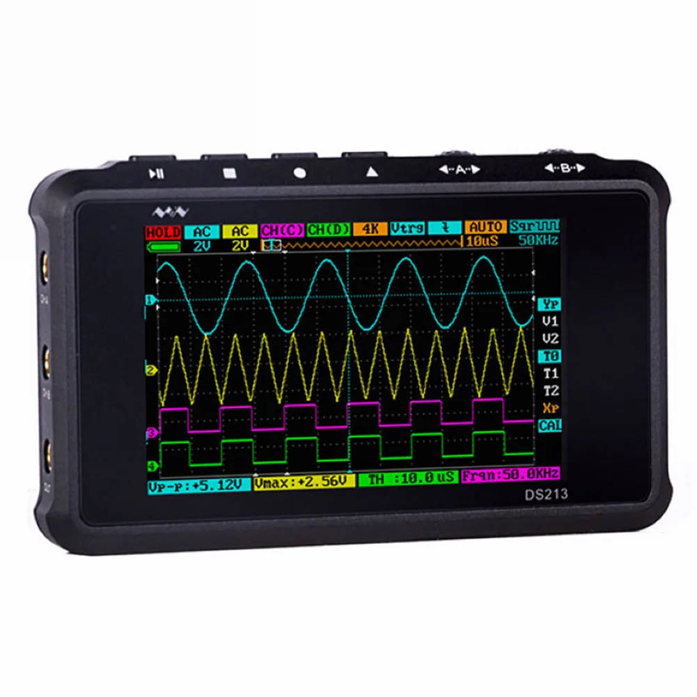 

Pocket Size Digital Storage Mini DS213 Sample Rate Stable 4 Channels Oscilloscope Portable Handheld Electronic Engineering