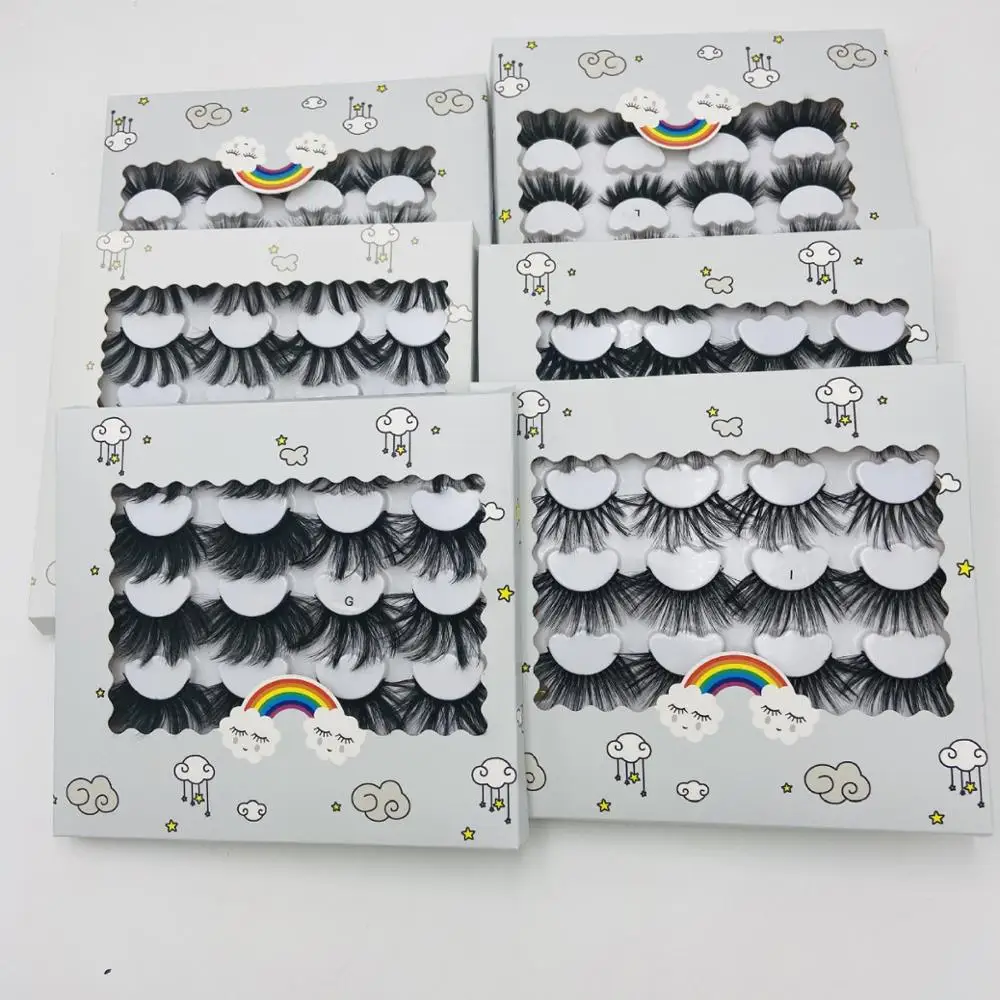 

Handmade Curly 25mm False Eyelashes Thick Long Soft & Vivid 10 Pairs Mink Fake Lashes Set with Tweezer 30 Sets/lot DHL Free