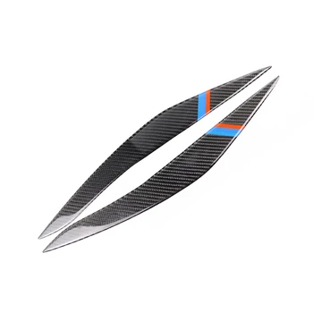 

Eyelid Headlight Eyebrows Decal Decor Exterior Black 1 pair Carbon Fiber