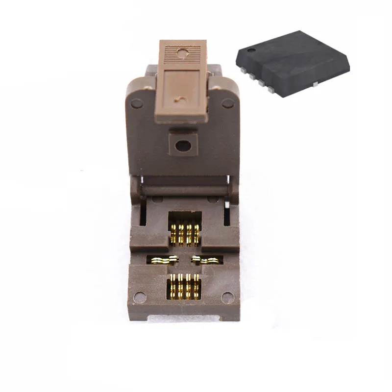 

ANDK QFN8 DFN8 WSON8 Programming Socket Pin Pitch 1.27mm IC Body Size 5*6mm Clamshell Test Socket ZIF adapter Kelivn socket