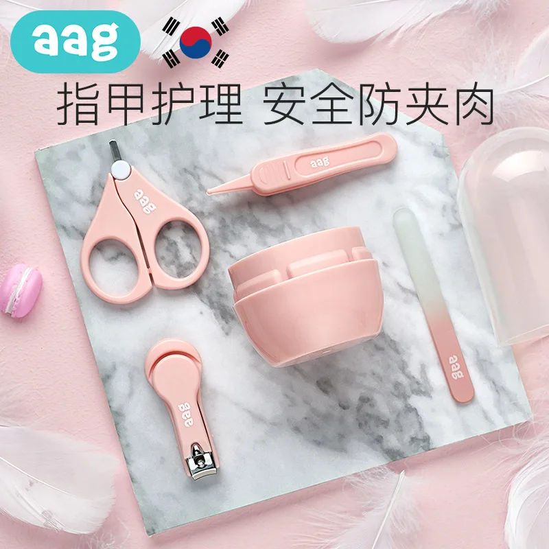 

AAG Nail Clippers Nail Scissors Newborn Baby Set Anti-Meat Infant for Young Combination of Equipment Anti-Nail Biting
