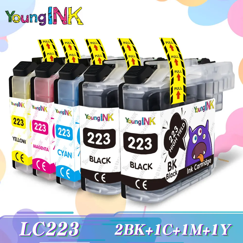 4 10pcs LC223 LC221 LC 223 Cartridges For Brother Printer Ink Cartridge