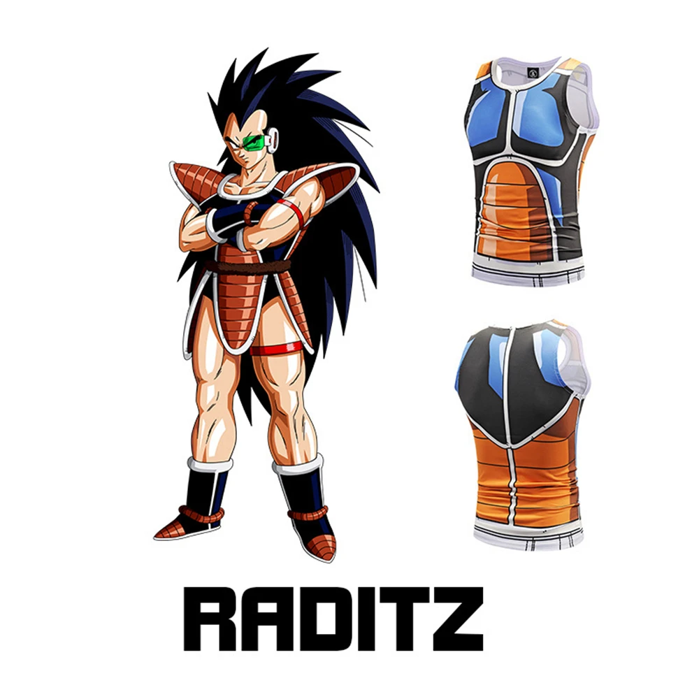 Nuevo anime cosplay disfraz Unisex verano nuevo Anime Dragon Ball Raditz 3D  impreso hombro deportes Fitness chaleco muscular|Disfraces de anime| -  AliExpress