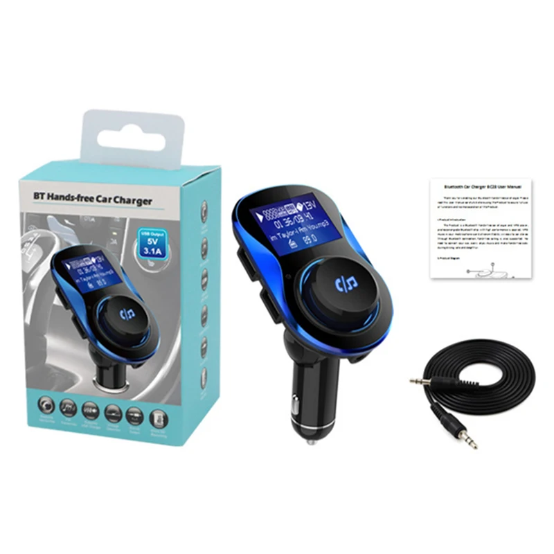 Универсальный автомобильный прикуриватель, bluetooth, fm-передатчик, mp3-плеер, двойное USB зарядное устройство для смартфонов, Аксессуары для мобильных телефонов