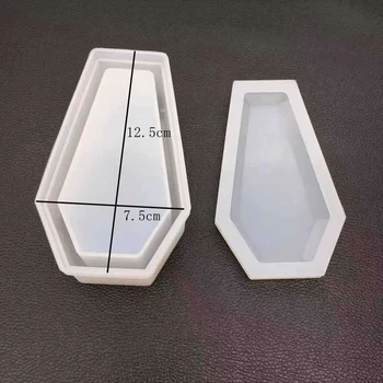 

Crystal Epoxy Resin Mold Polygon Storage Box Silicone Molds DIY Jewelry Craft Making Tool