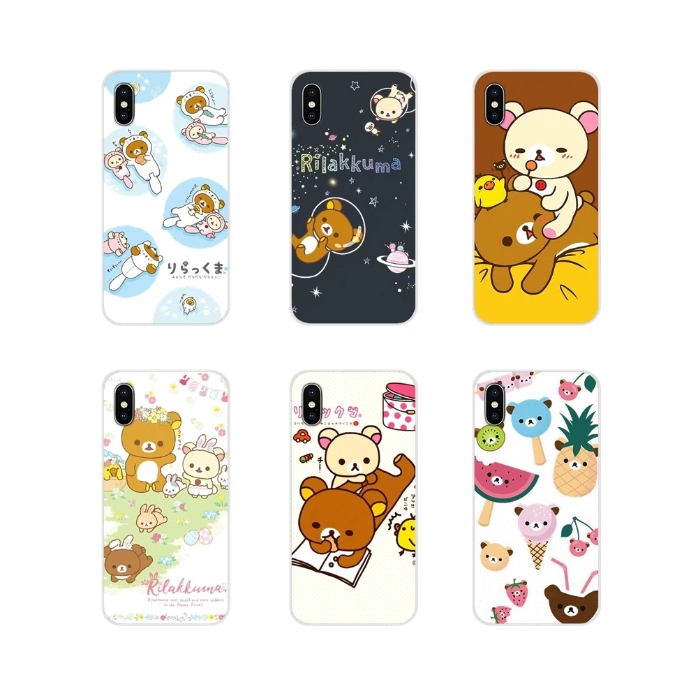 Забавный Милый мультяшный Rilakkuma для sony Xperia Z Z1 Z2 Z3 Z5 compact M2 M4 M5 E3 T3 XA huawei mate 7 8 Y3II