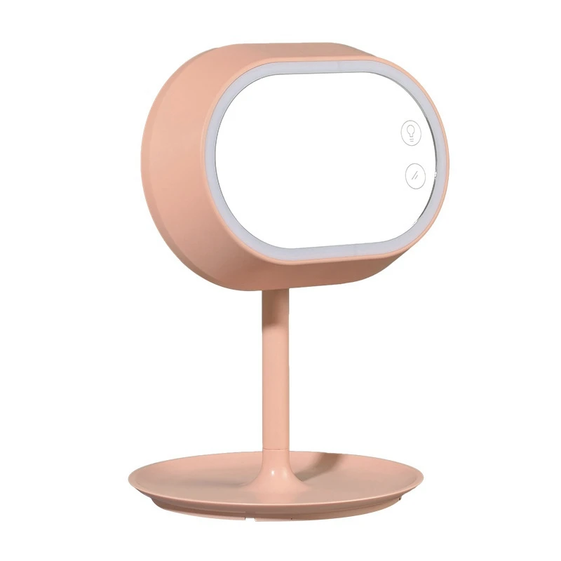 

HTHL-Makeup Mirror Led Desk Lamp Desktop Night Light Cosmetic Mirror Lip Makeup Mirror Foundation Beauty Mirror Birthday Gift Li