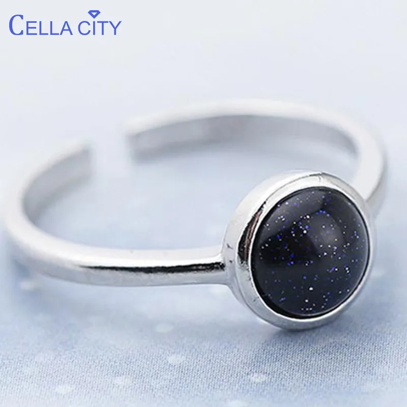 Cellacity trendy new 925 silver ring with round black gemstone charm finger ring for women Anniversary Gifts Jewelry Cellacity trendy new 925 silver ring with round black gemstone charm finger ring for women Anniversary Gifts Jewelry