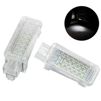 

LEEPEE 2Pcs/set For Audi A3/A4/A6/VW LED Courtesy Light Welcome Light 12V Car LED Door Projector Light Trunk Lamp 6500K White