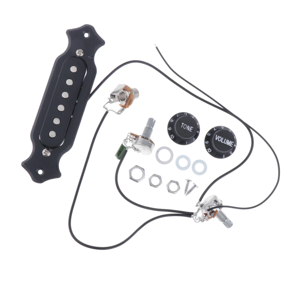 Wired SoundHole Guitar Pickup Transducer 6 Strings for Acoustic Electric | Спорт и развлечения
