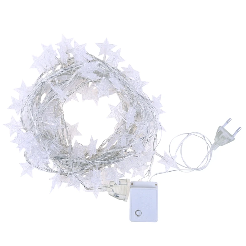 

Eu Plug 8.5M Led Star Fairy Garland String Lights Novelty For New Year Christmas Wedding Home Indoor Decoration Battery Powered(