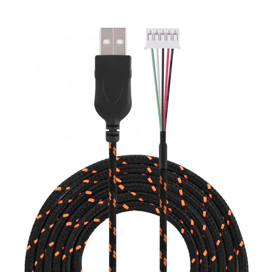 Новый компьютерный кабель АА спиральный 2 м USB провод Линия Замена для kana мышь