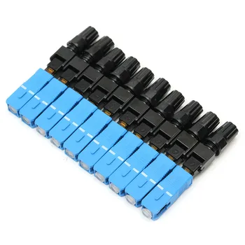 

10Pcs/Set SC Optic Fiber Quick Cold UPC Fast Connector Embedded Fiber Optic Connector Quick Connector Cold FTTH SC Single Mode