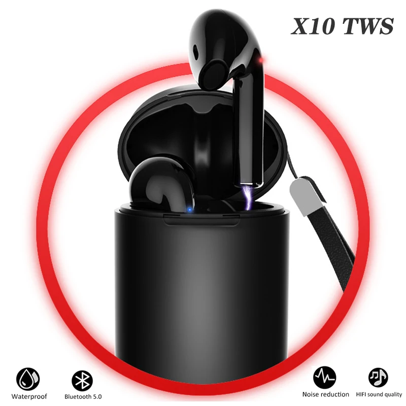 Новинка X10TWS гарнитура беспроводная Bluetooth 5,0 наушники мини наушники с микрофоном зарядная коробка смарт-телефон спортивные наушники