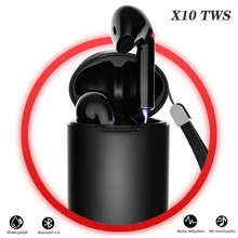 Новинка X10TWS гарнитура беспроводная Bluetooth 5,0 наушники мини наушники с микрофоном зарядная коробка смарт-телефон спортивные наушники