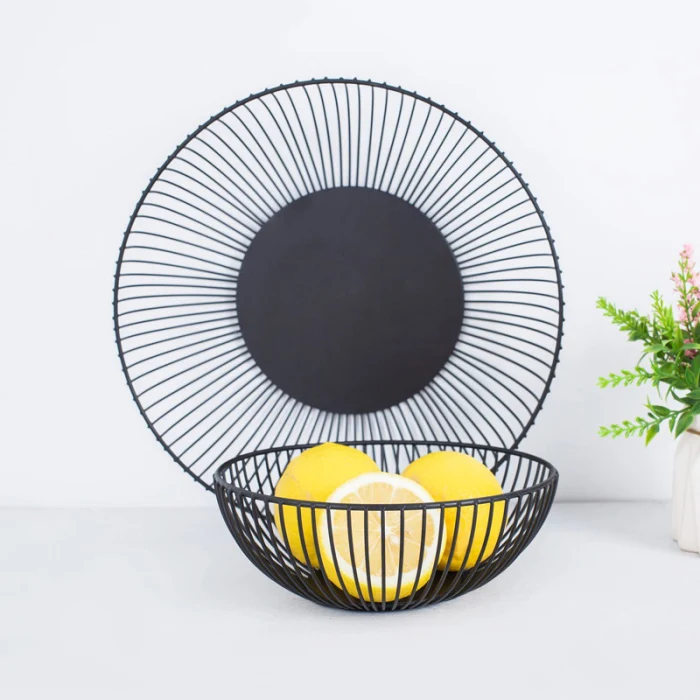 Fruit Holder Vegetable Basket Iron Wire Candy Biscuit Bowls Tray Kitchen Food Storage P7Ding