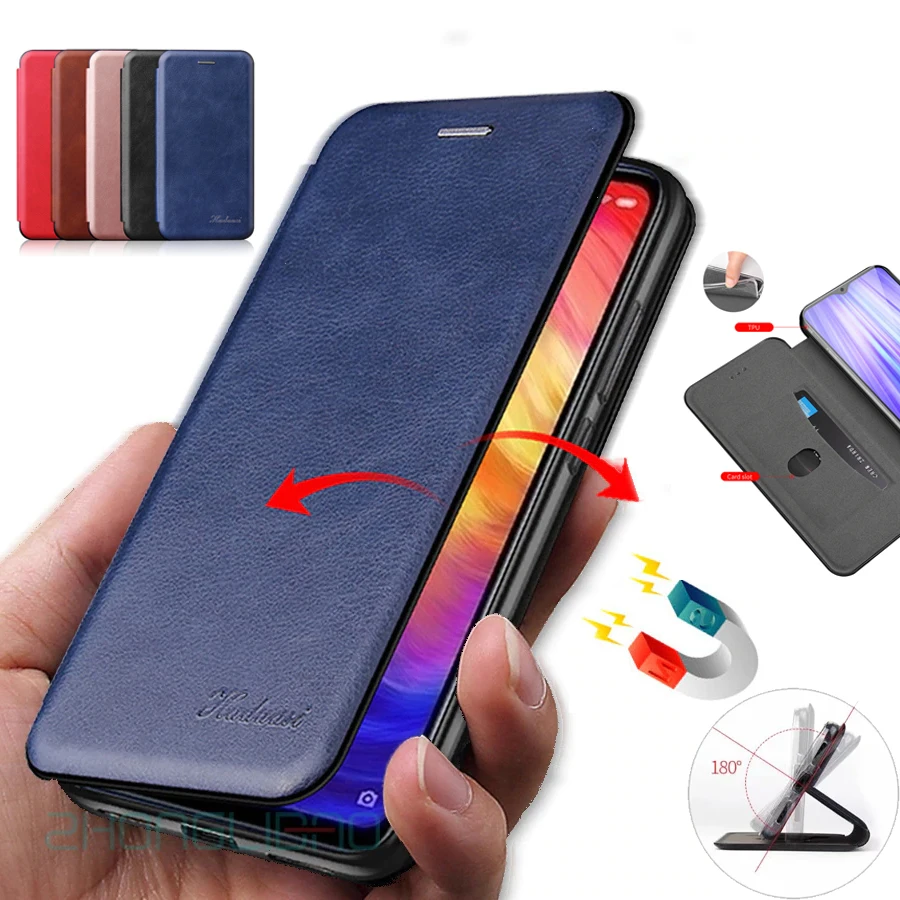Флип Магнитный кожаный чехол для Xiaomi 10T Lite 9T POCO M3 X3 NFC Redmi K30 9A 9C 9 SE K20 7A 6 Note 8 S 8T 7 5 Pro MAX