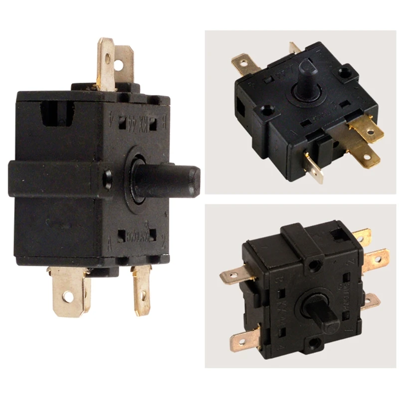 New AC 250V 16A Electric Room Heater 2 Gears 3 Pin 3 Gears 5 Pin Rotary Switch Selector Heater Switch for Electric