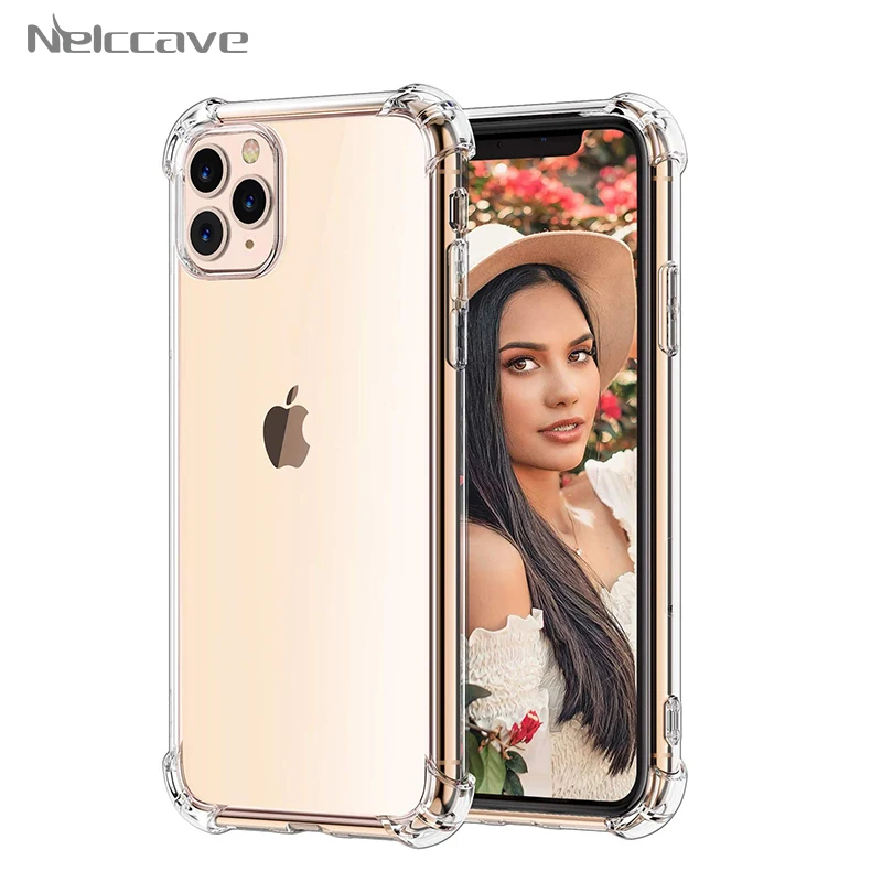 Airbag Shockproof Case For iPhone 12 Mini 11 Pro XS Max XR X 8 Plus 7 6 6S SE 2020 5 Clear Soft TPU Transparent Protective Cover | Мобильные