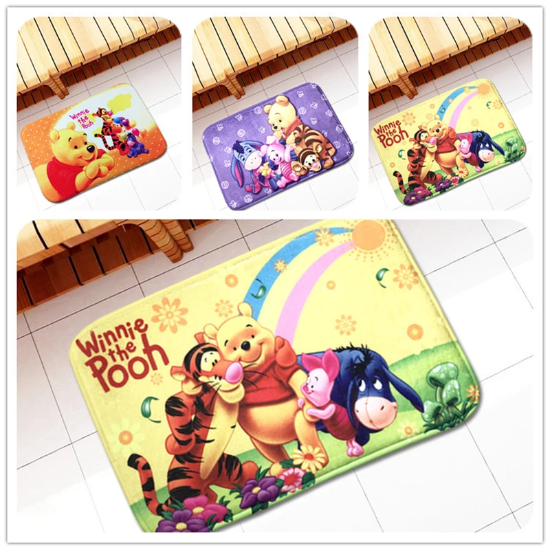 Детский коврик с рисунком Винни-Пуха, 38x58 см, коврик для ванной комнаты, коврик для кухни, для детей, для мальчиков и девочек, игровой коврик для ползания, коврик для спальни