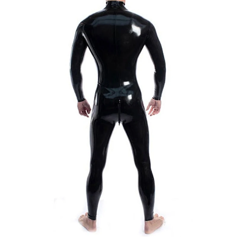 Cosplay Costume Men Rubber Bodysuit Sexy Coverall Bodysuit Adult Latex Rubber Catsuit For Men and Women