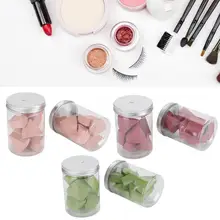 Косметический спонж 10 шт./кор. консервированный алюминиевый колпачок форма вентилятора сухой влажный двойного назначения пудра для лица слоеный макияж губка красота