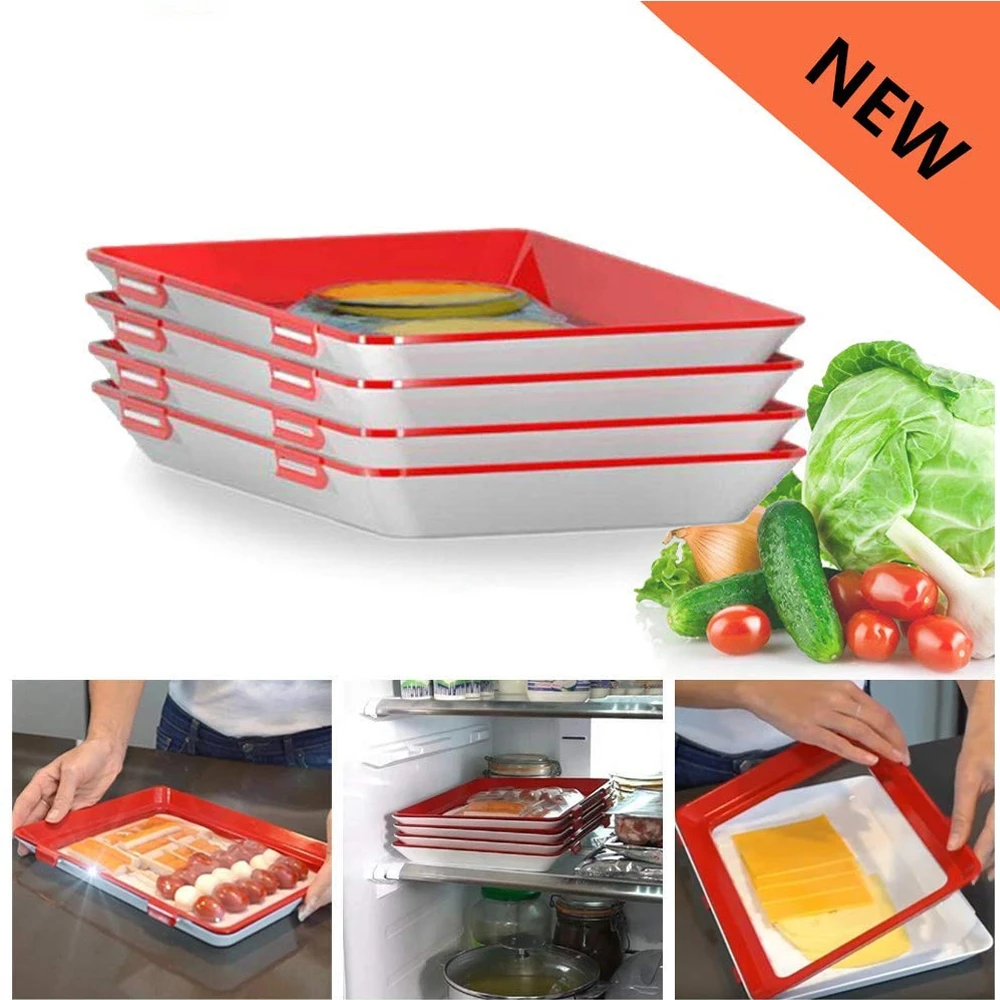 

Creative Red Fresh Food Preservation Tray Organizer Fresh Food Preservation Pallet Refrigerator Food Storage Container Kitchen