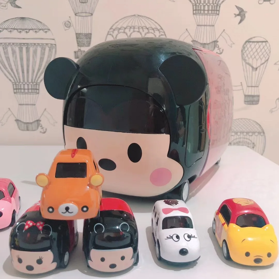 

Mickey Garage Storage Car 356A with 8 of Cartoon Alloy Pull Back Car Mickey Modeling Storage Box