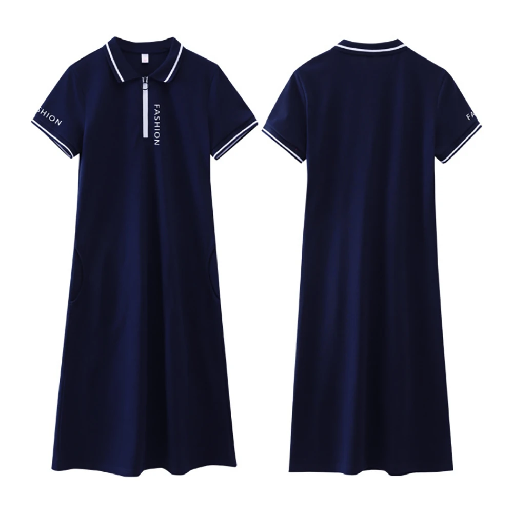 CE2668 Modern A Line Type Thin Sporty Summer Dresses Woman Short Sleeved Plain Casual Women Dresses That Are Used With Tennis