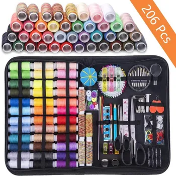 

206pcs/set Big Sewing Kits DIY Multi-function Sewing Box Set for Hand Quilting Stitching Embroidery Thread Sewing Accessories