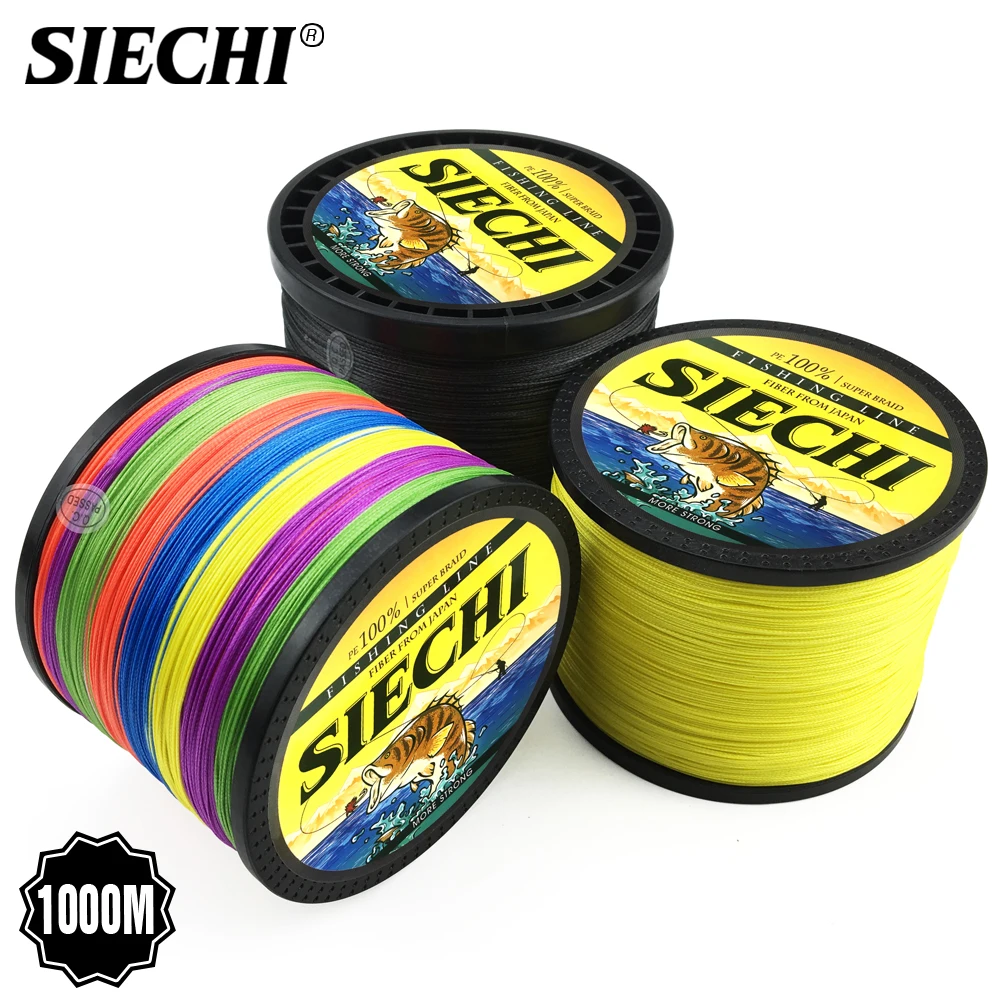 

SIECHI Braid Fishing line 300M 500M 1000M 4 Strands 8 StrandsMultifilament Fishing Wire Carp Fishing 20-88lb