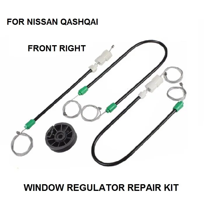 

WINDOW REGULATOR REPAIR CABLES AND ROLLER FOR NISSAN QASHQAI FRONT-RIGHT 2002-2016