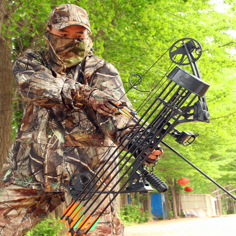 

35-70lbs16-30 inch black alloy bow and arrow hunting shooting compound bow and arrow outdoor straight pull pulley recurve bow