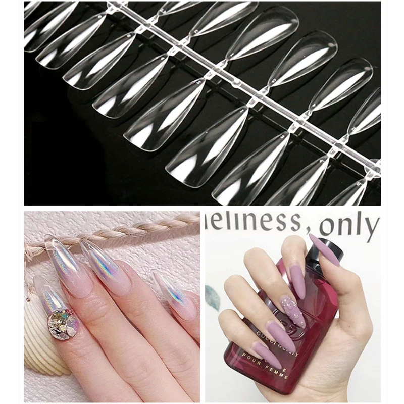 HNUIX 240pcs Long Coffin False Nails Ballerina Nail Tips Full Cover Acrylic Clear Nails Natural False Nails For Gel Nails tool HNUIX 240pcs Long Coffin False Nails Ballerina Nail Tips Full Cover Acrylic Clear Nails Natural False Nails For Gel Nails tool